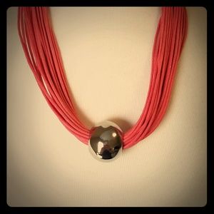 Coral multi strand necklace